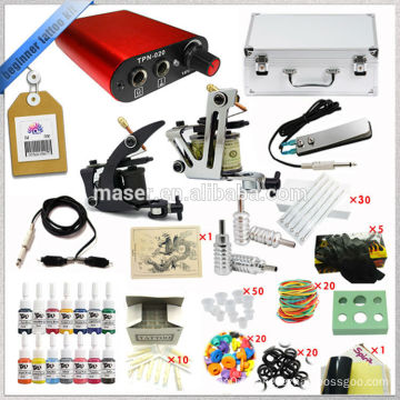 ADShi factory professional and beginner cheaper tattoo kits, 2 guns mini tattoo machine kits